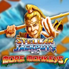 Official Jackpots logo: Stellar Jackpots with More Monkeys by Lightning Box Game at 888 Casino